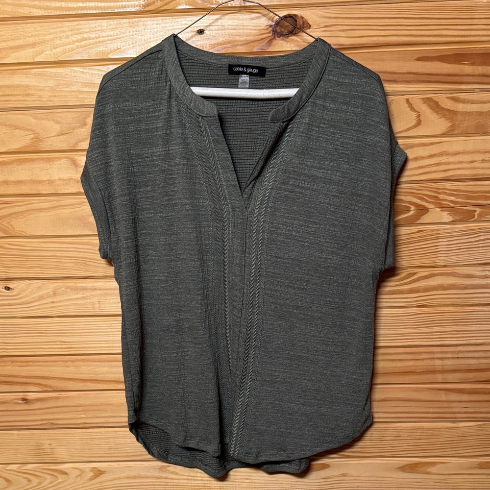 Cable & Gauge Olive Blouse